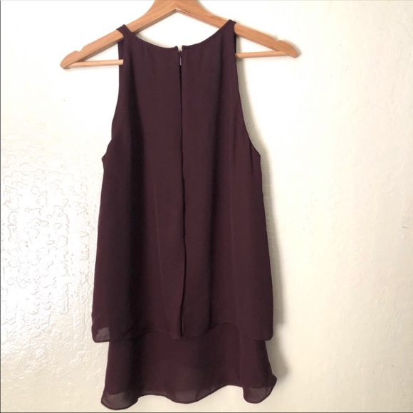 Theory Falice silk sleeveless Blouse Top Burgundy red in size 0 - Picture 6 of 12